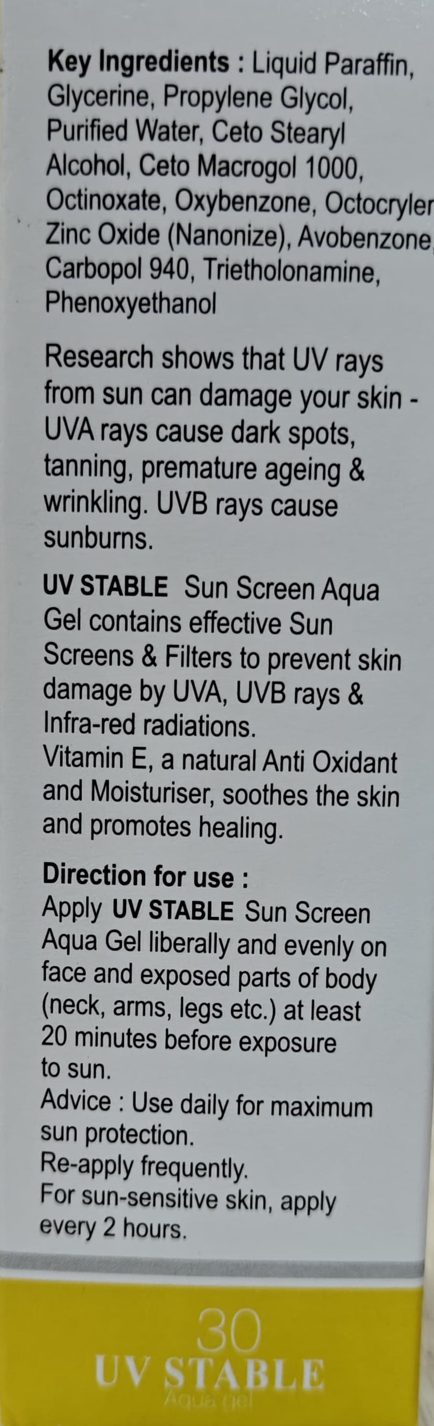 UV Stable Aqua Gel